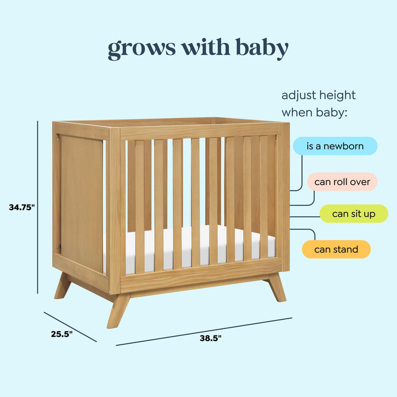 DaVinci Otto 3-in-1 Convertible Mini Crib with 4" Mattress