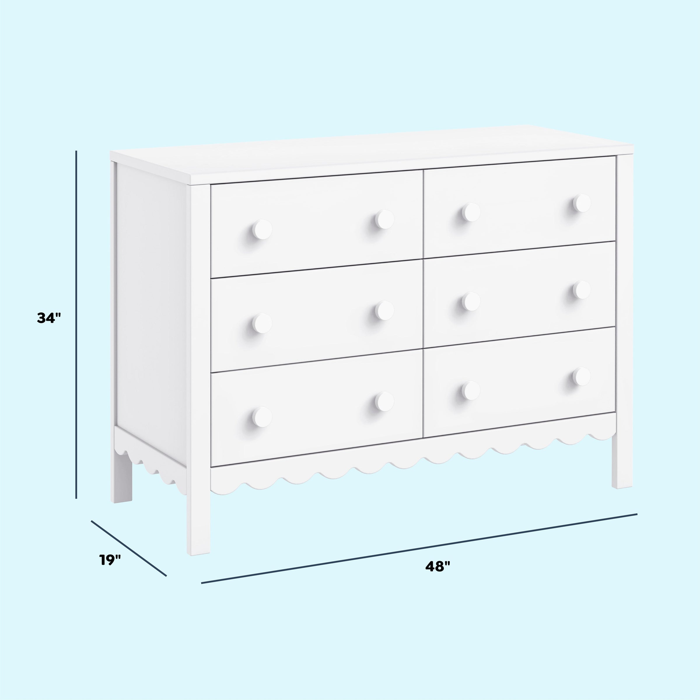 DaVinci Sammy Scallop 6-Drawer Dresser
