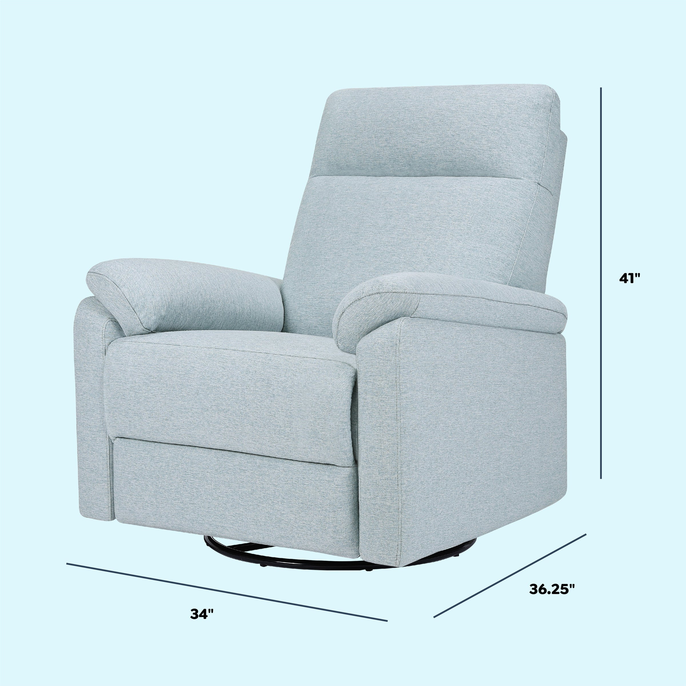 DaVinci Suzy Electronic Recliner and Swivel Glider | USB Charging Port