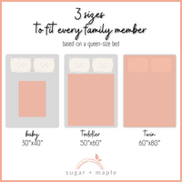 Sugar + Maple Plush Minky Fleece Personalized Blanket | Rainbow