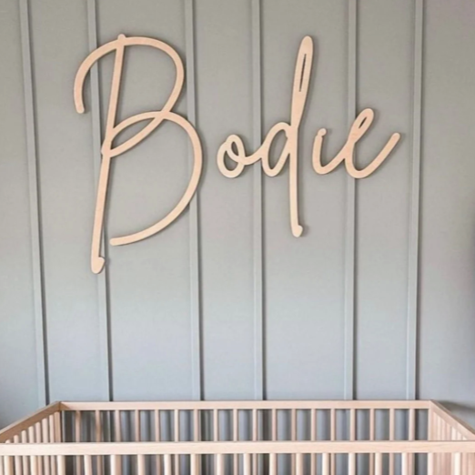 Sugar + Maple Custom Wood Name Sign