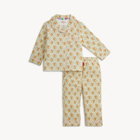 Magnetic Me Fleur Sauvage Ruffle Long Sleeve Long Pant PJ with Piping