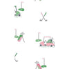 Angel Dear Baby Golf Carts Pink Smocked Peter Pan Snap Footie