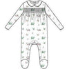 Angel Dear Baby Golf Carts Pink Smocked Peter Pan Snap Footie