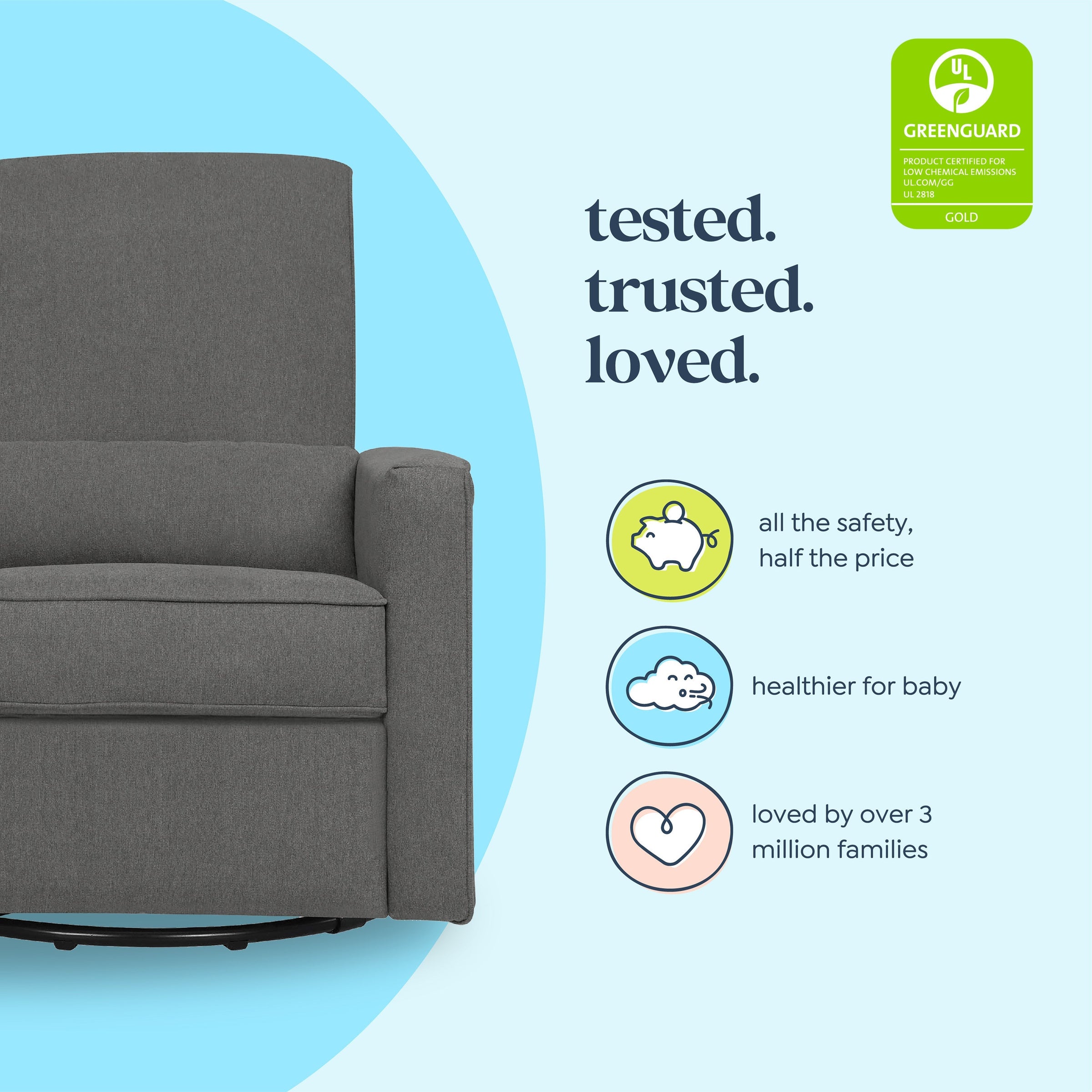 DaVinci Piper Recliner and Swivel Glider