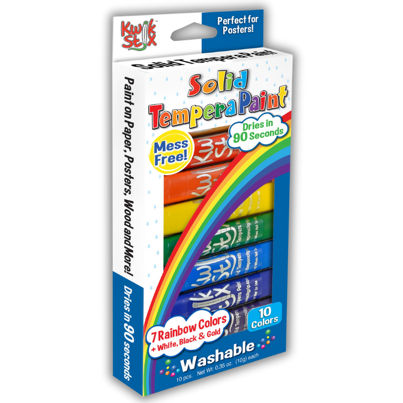 The Pencil Grip Kwik Stix Paint Sticks, Set of 10 Rainbow Colors