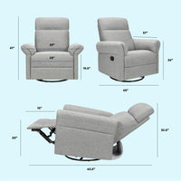 DaVinci Suzy Flex Recliner and Swivel Glider | Adjustable Headrest and Armrests