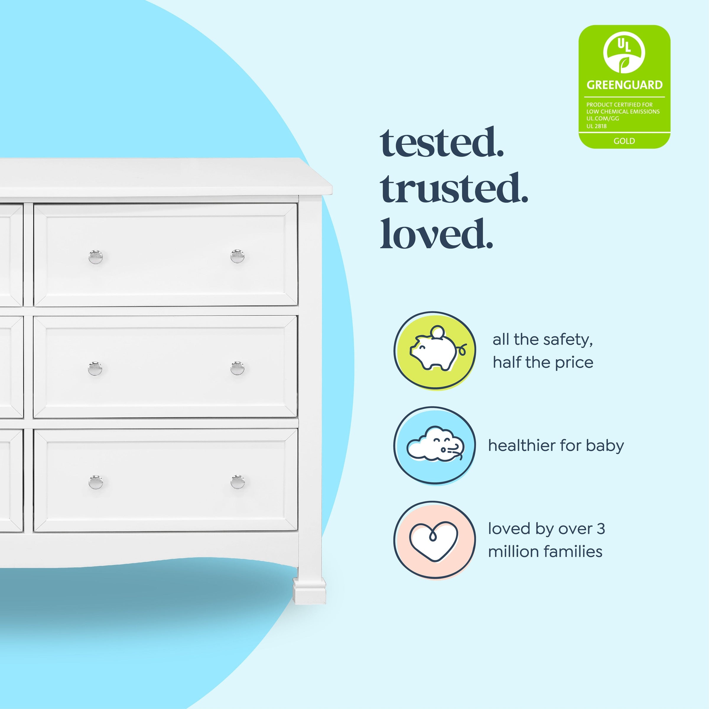 DaVinci Kalani 6-Drawer Double Wide Dresser