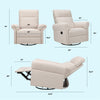 DaVinci Suzy Flex Recliner and Swivel Glider | Adjustable Headrest and Armrests
