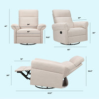 DaVinci Suzy Flex Recliner and Swivel Glider | Adjustable Headrest and Armrests
