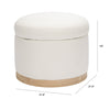 Babyletto Naka Storage Ottoman in Eco-Performance Fabric | Water Repellent & Stain Resistant