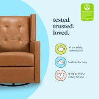 DaVinci Maddox Recliner and Swivel Glider in Vegan Leather