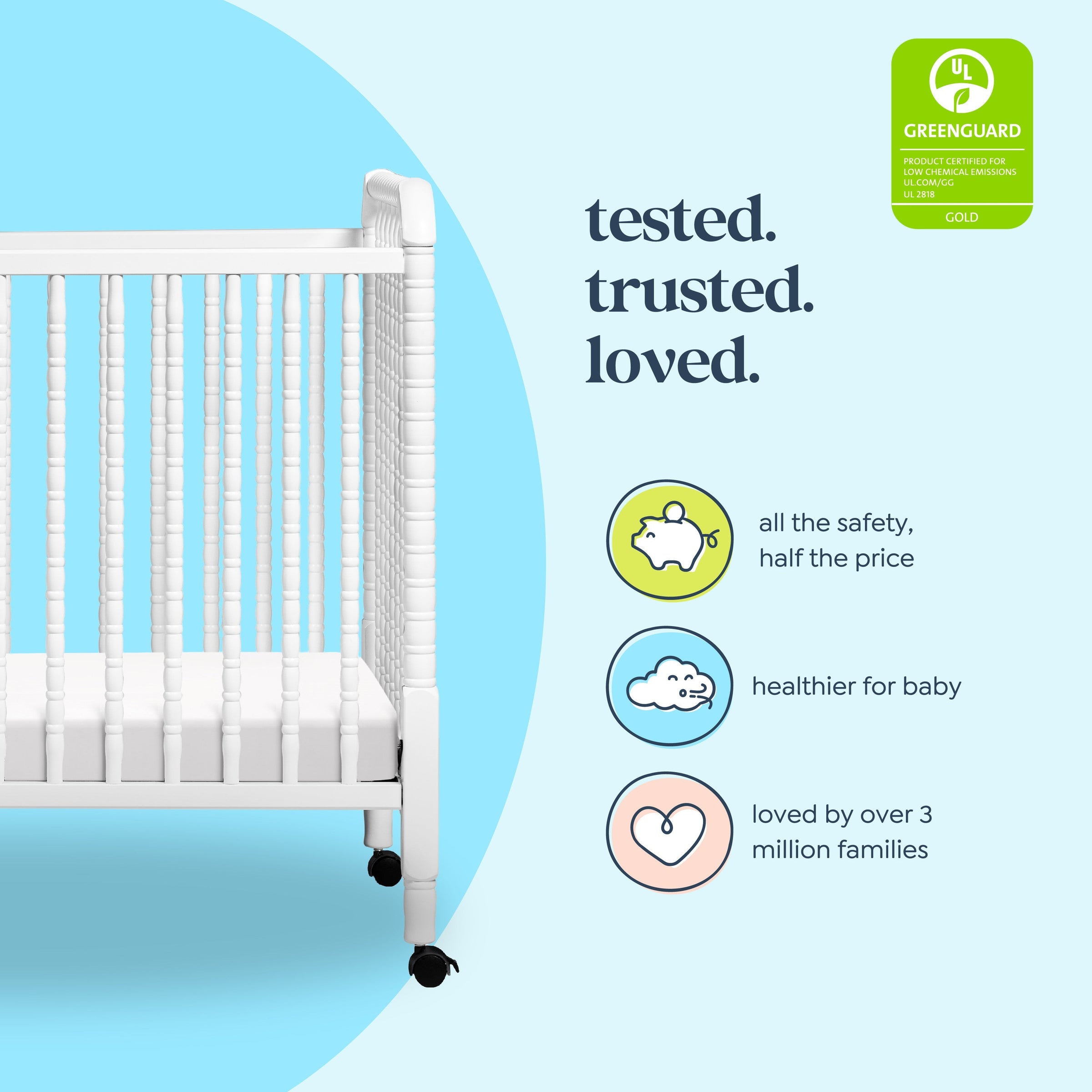 DaVinci Jenny Lind 3-in-1 Convertible Mini Crib