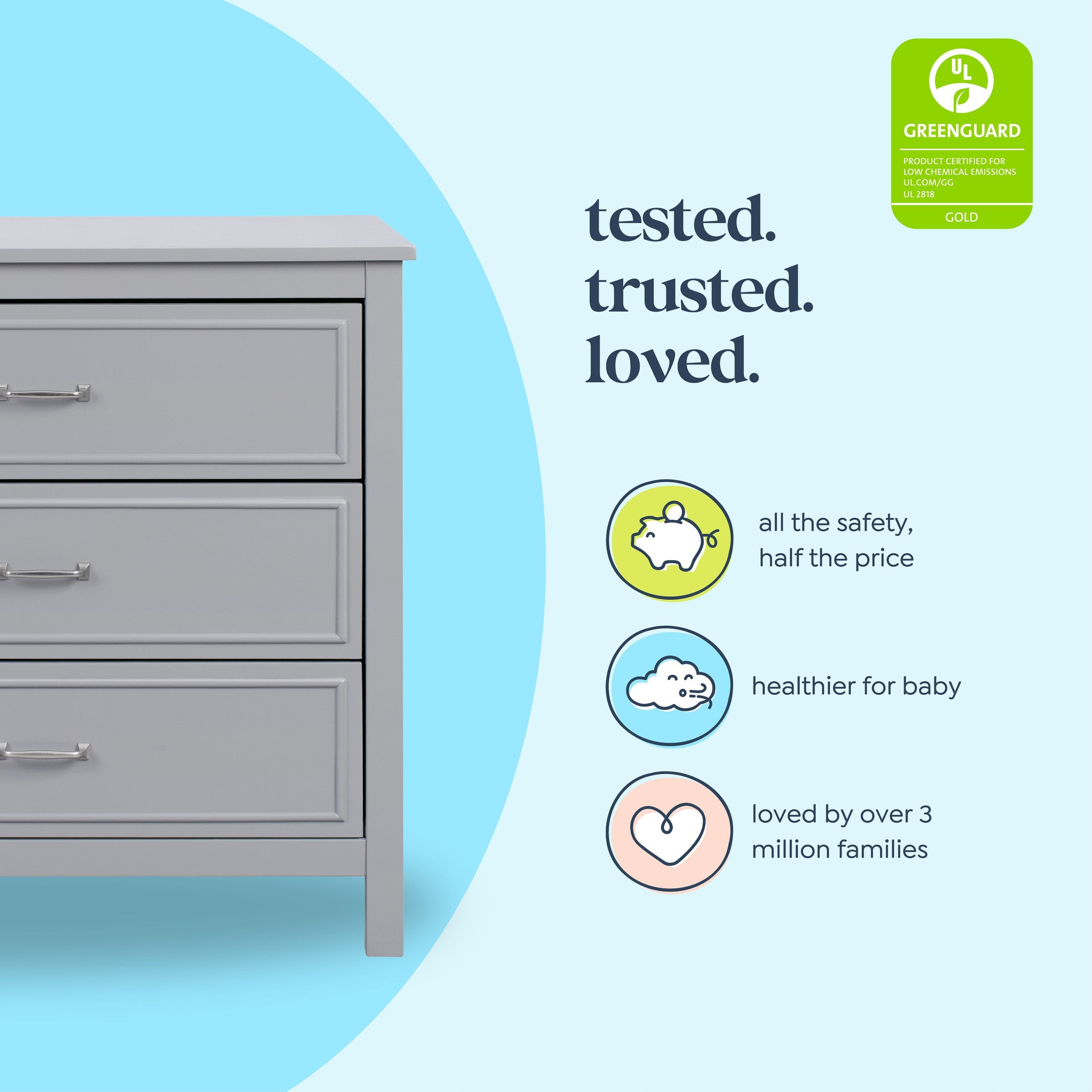 DaVinci Charlie 3-Drawer Dresser