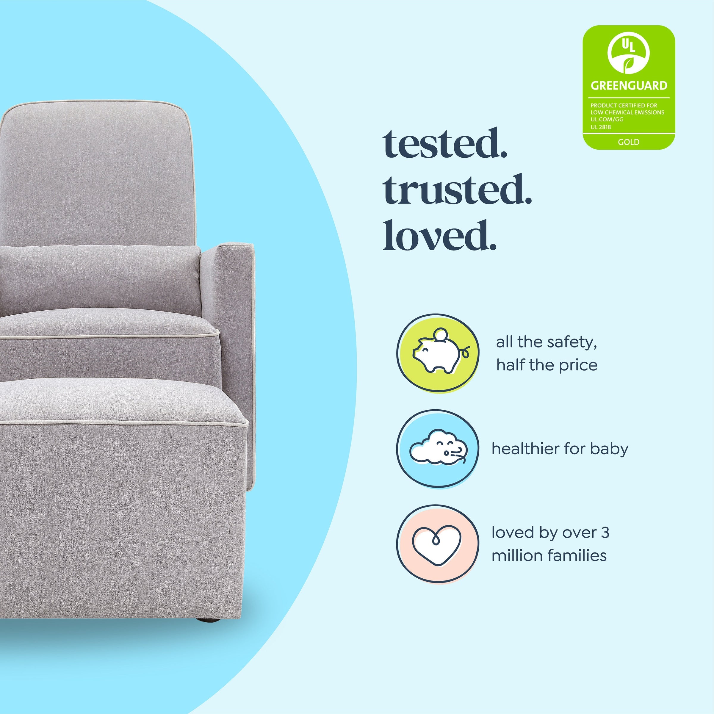 DaVinci Olive Glider and Ottoman