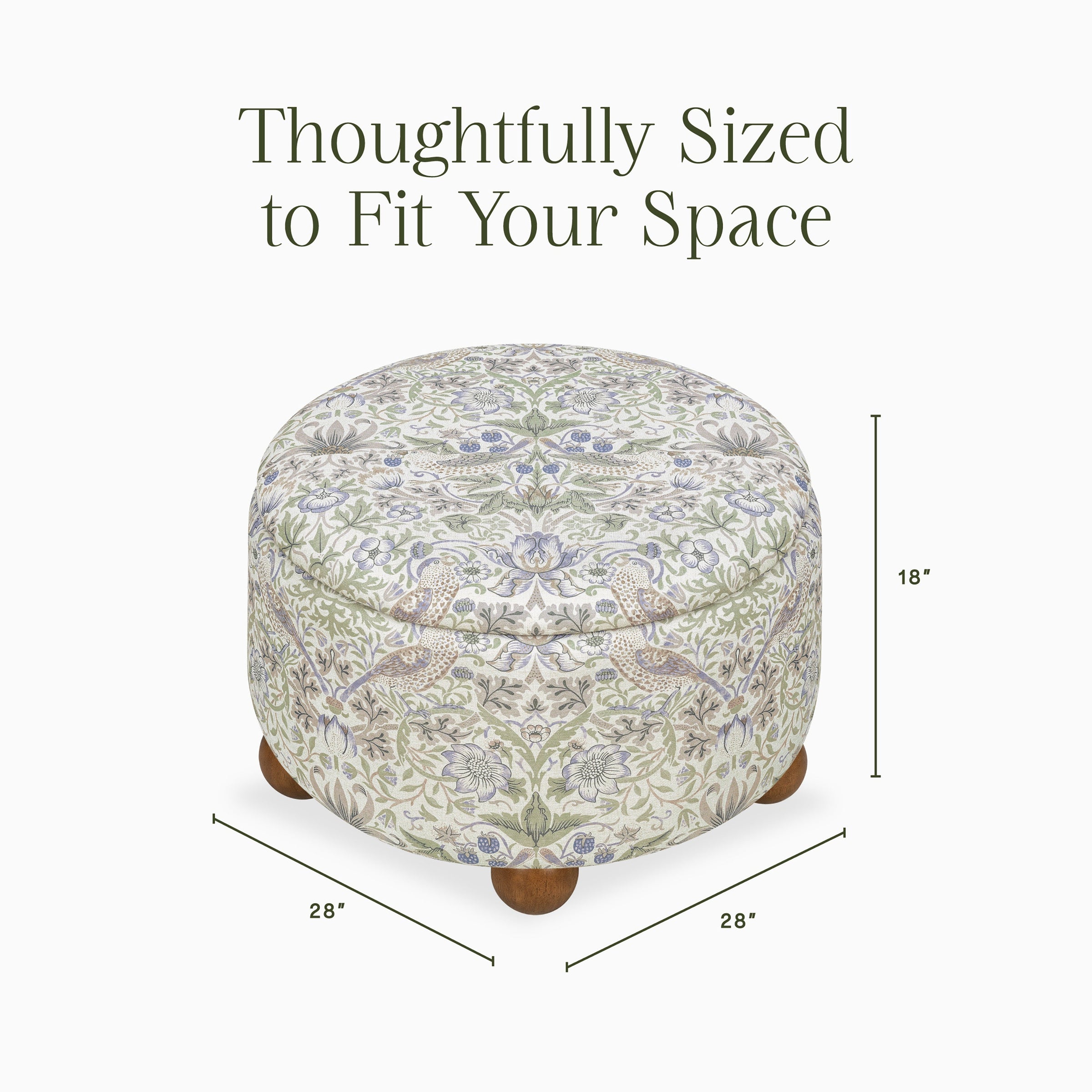 Morris & Co. x Namesake Tuffet Storage Ottoman