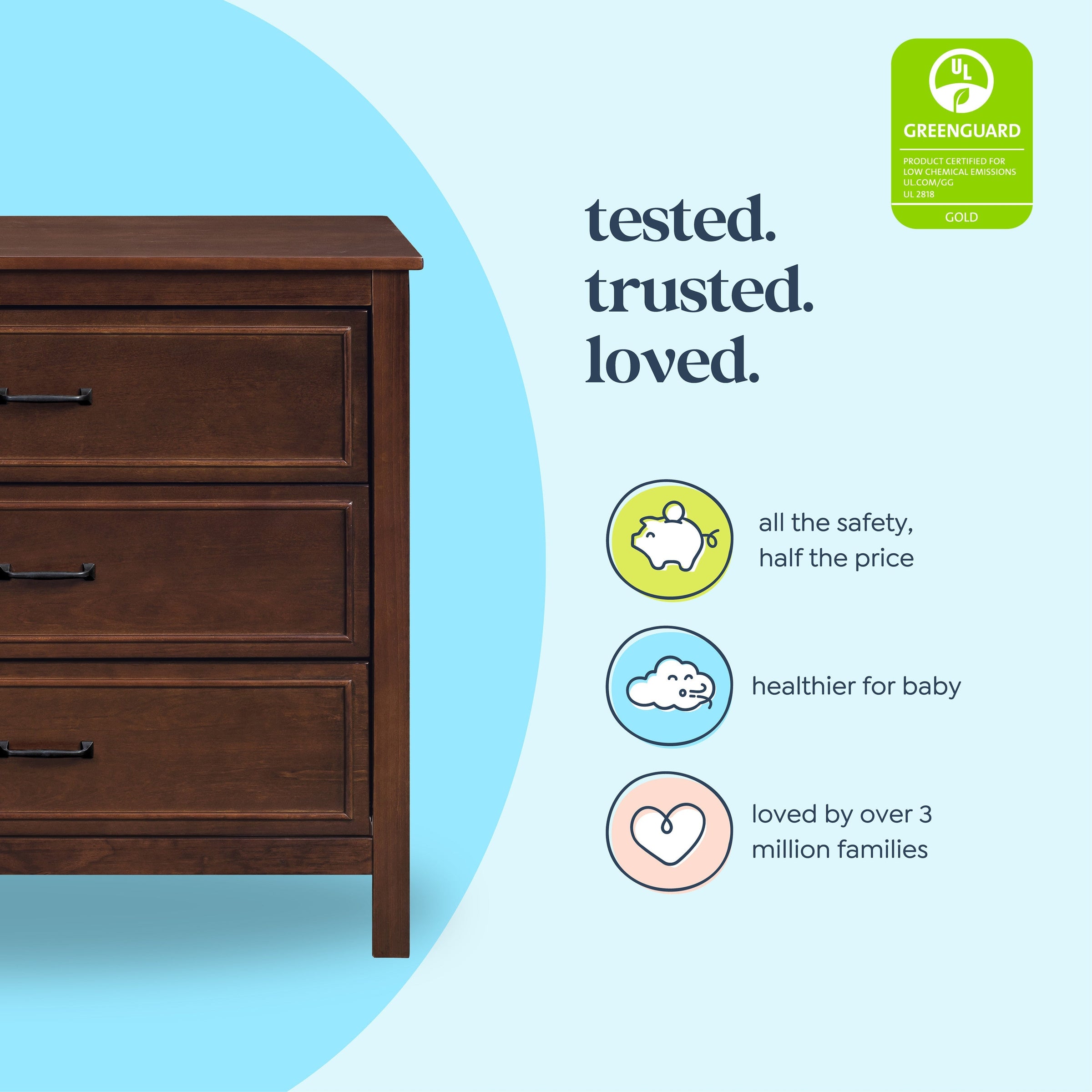 DaVinci Charlie 3-Drawer Dresser