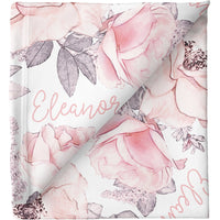 Sugar + Maple Personalized Stretchy Blanket | Wallpaper Floral