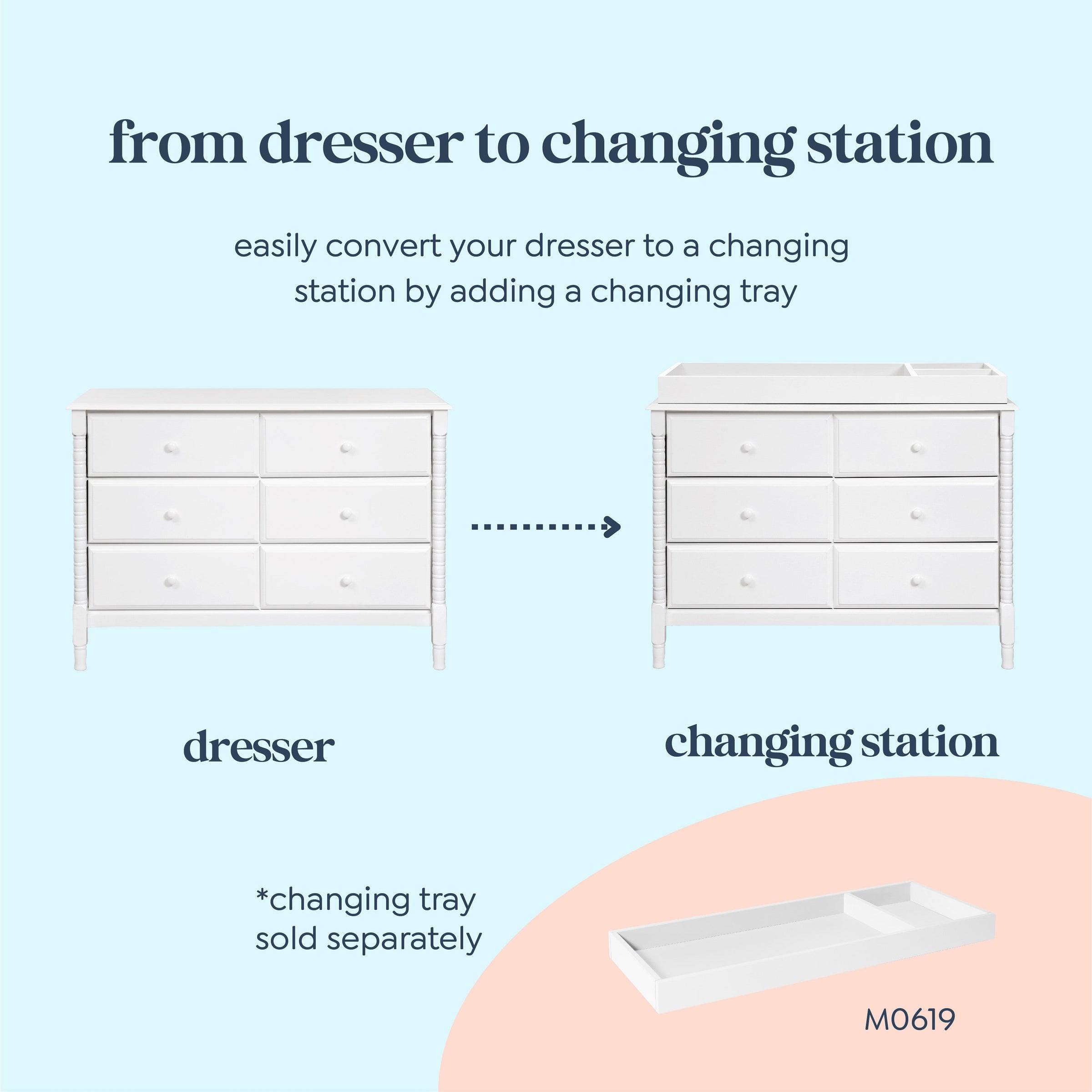 DaVinci Jenny Lind Spindle 6-Drawer Dresser