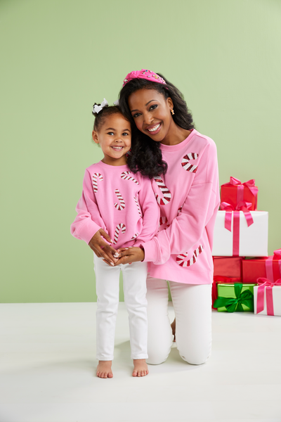 Mud Pie Candy Cane Sweatshirt