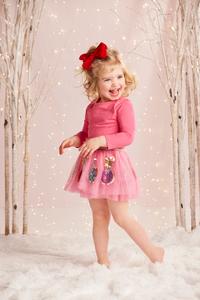 Mud Pie Pink Christmas Sequin Tutu