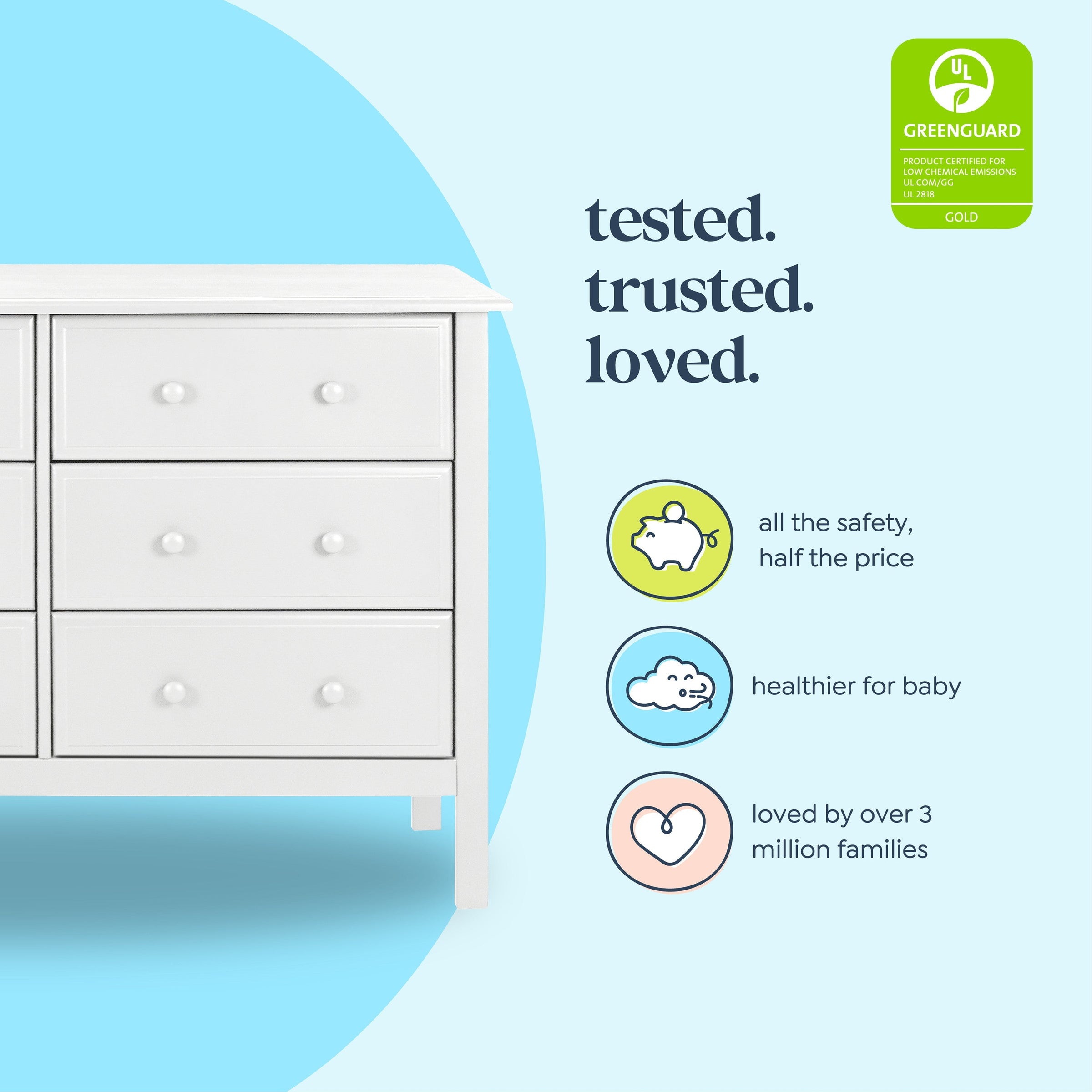 DaVinci Jayden 6-Drawer Double Wide Dresser