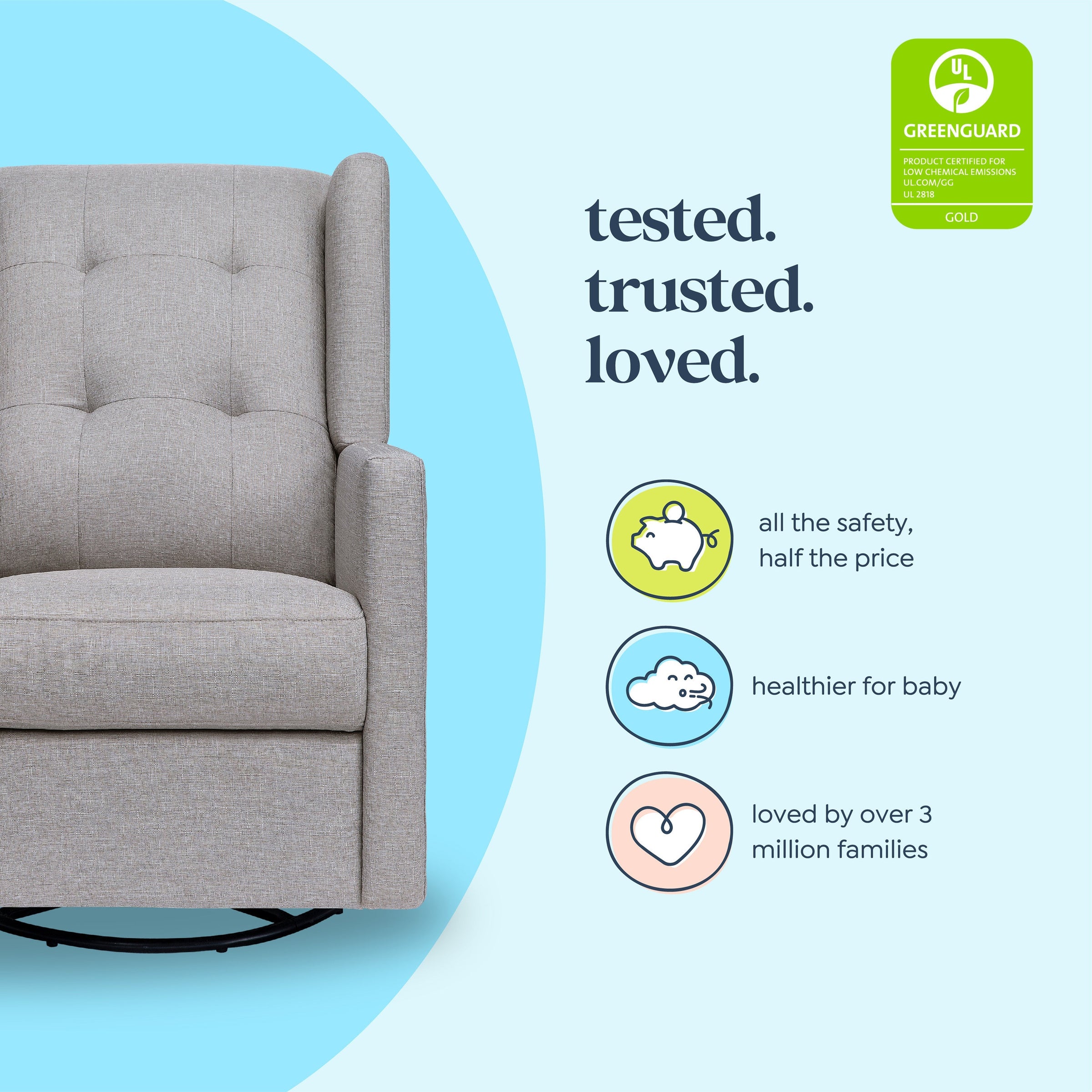 DaVinci Maddox Recliner and Swivel Glider