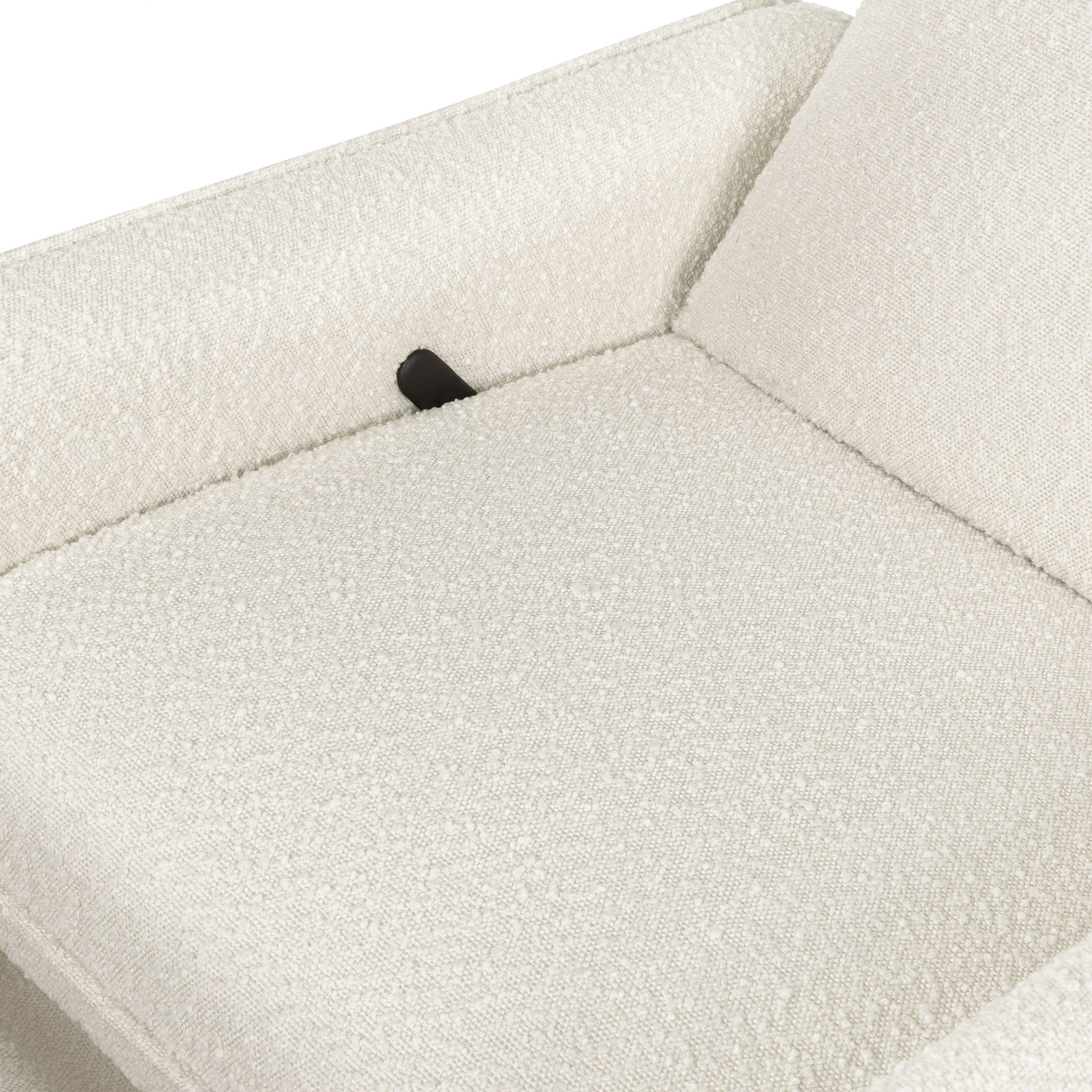 DaVinci Penny Recliner and Swivel Glider | Ivory Boucle Fabric