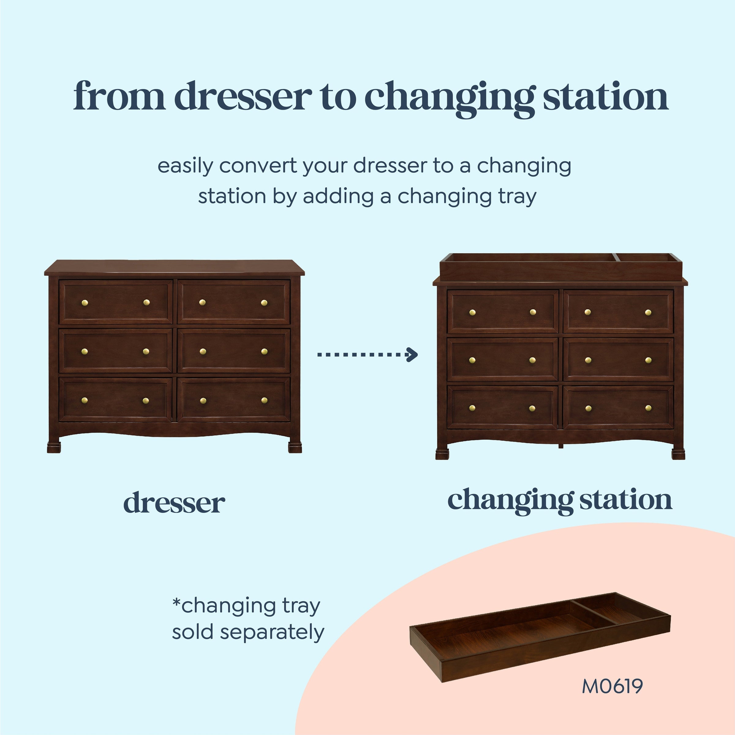 DaVinci Kalani 6-Drawer Double Wide Dresser