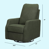 DaVinci Lucas Pillowback Swivel Recliner