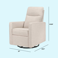 DaVinci Gabby Pillowback Swivel Glider