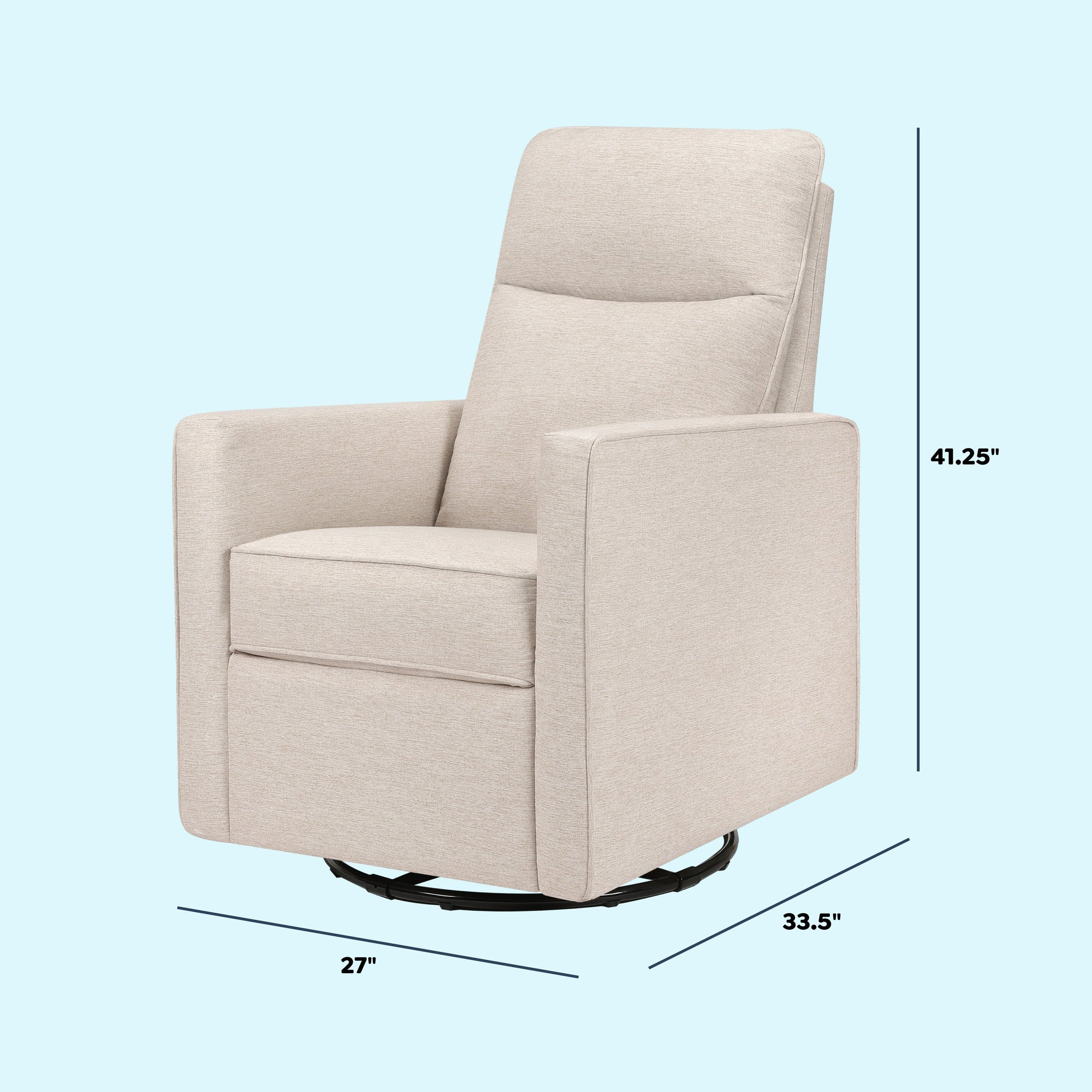DaVinci Gabby Pillowback Swivel Glider