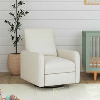 DaVinci Penny Recliner and Swivel Glider | Ivory Boucle Fabric