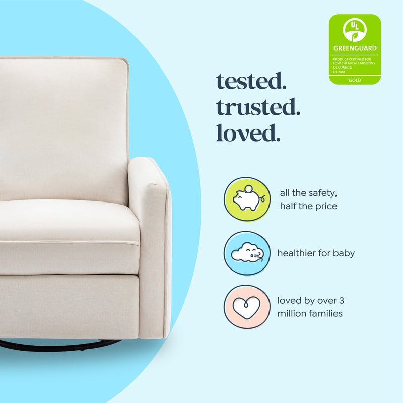 DaVinci Penny Recliner and Swivel Glider | Eco-Friendly Water Repellent & Stain Resistant Fabric