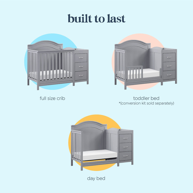 DaVinci Charlie 4-in-1 Convertible Mini Crib & Changer