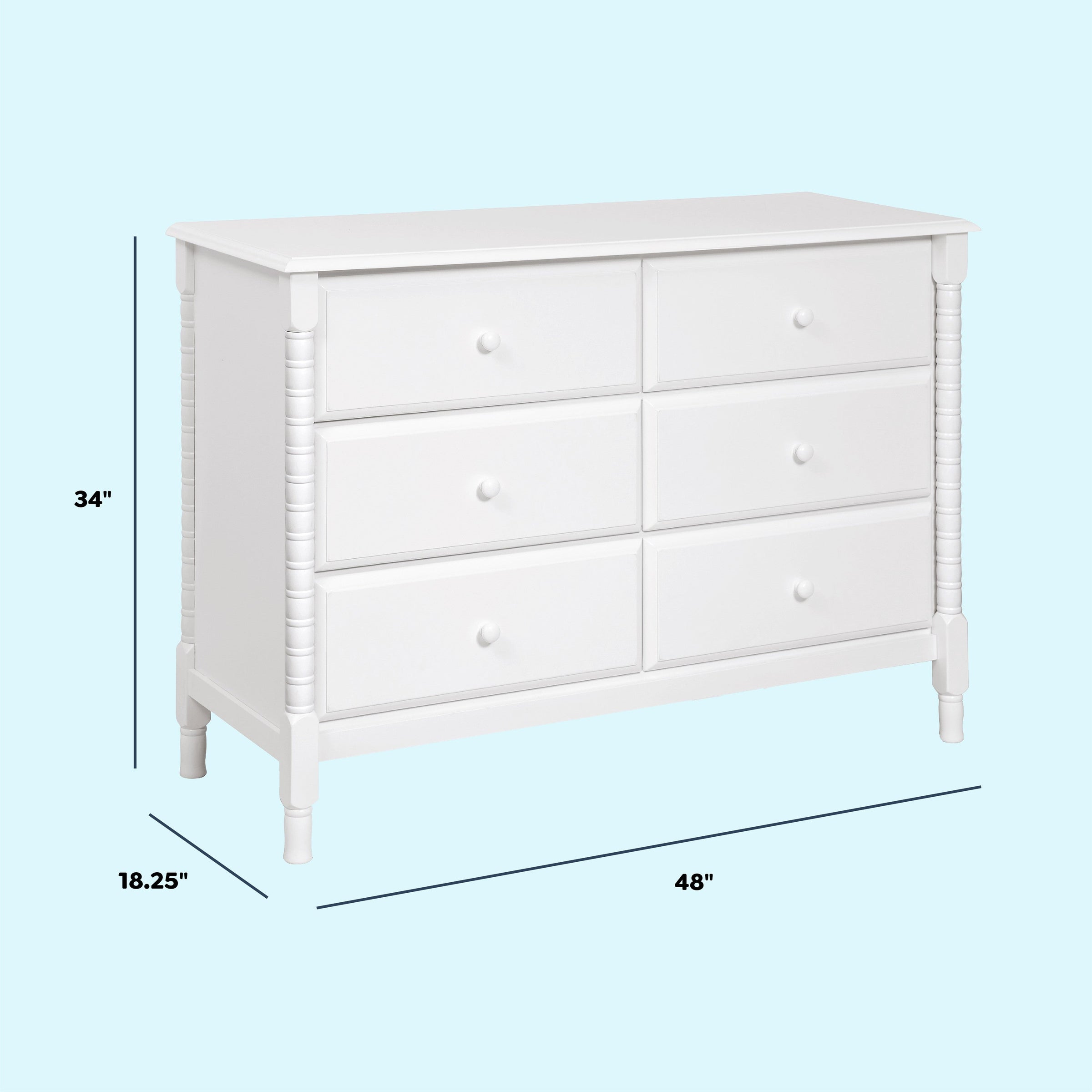 DaVinci Jenny Lind Spindle 6-Drawer Dresser