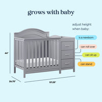 DaVinci Charlie 4-in-1 Convertible Mini Crib & Changer