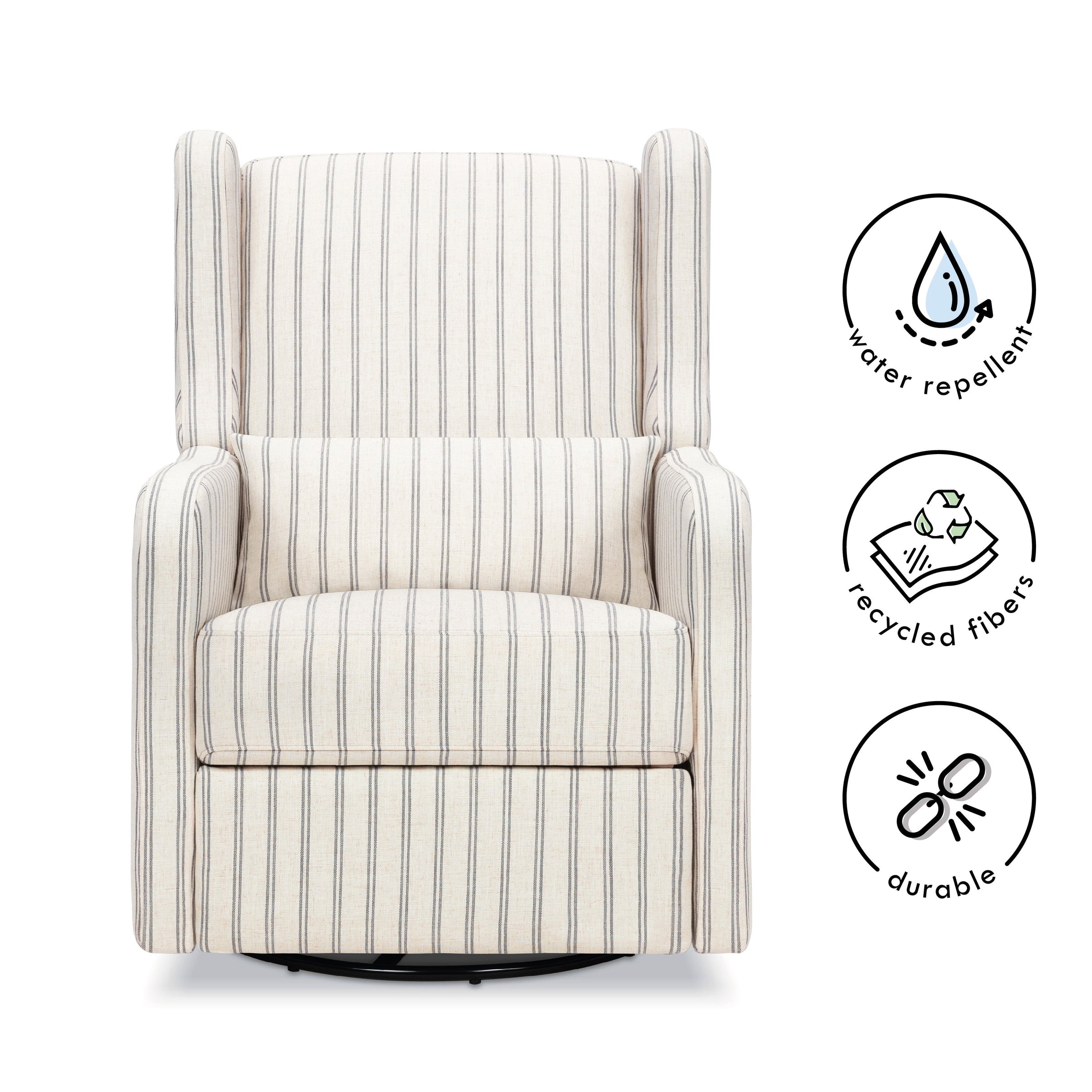 DaVinci Arlo Recliner and Swivel Glider | Water Repellent Fabric