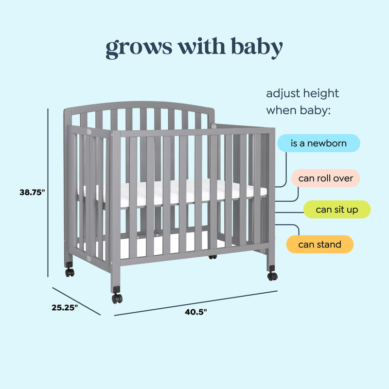 DaVinci Dylan Folding Portable 3-in-1 Mini Crib