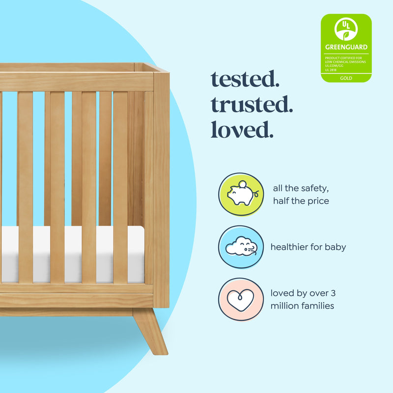 DaVinci Otto 3-in-1 Convertible Mini Crib with 4" Mattress