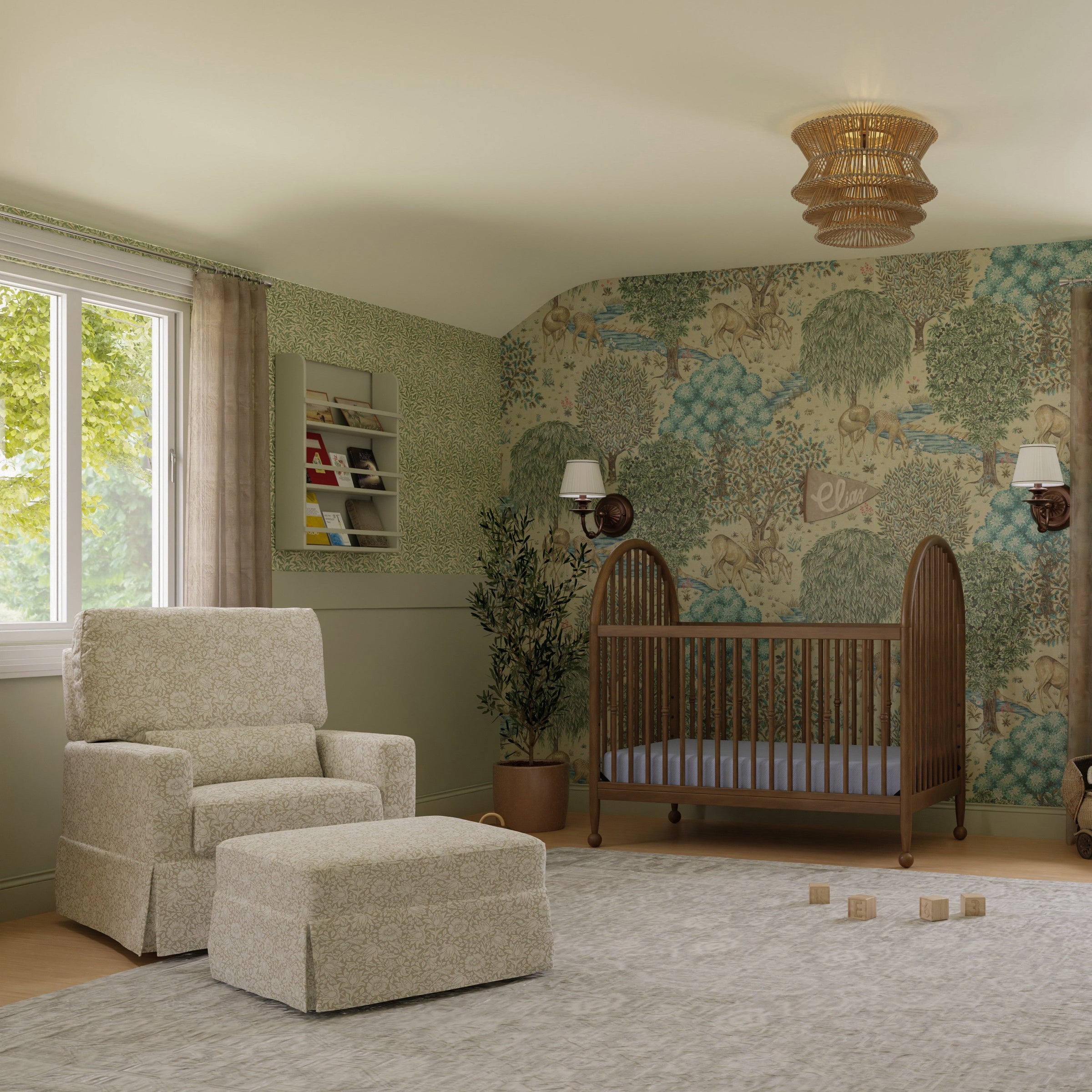 Morris & Co. x Namesake Crawford Pillowback Comfort Swivel Glider