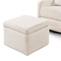 DaVinci Adrian Swivel Glider with Storage Ottoman | Water Repellent & Stain Resistant fabric