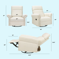 DaVinci Suzy Flex Recliner and Swivel Glider | Adjustable Headrest and Armrests