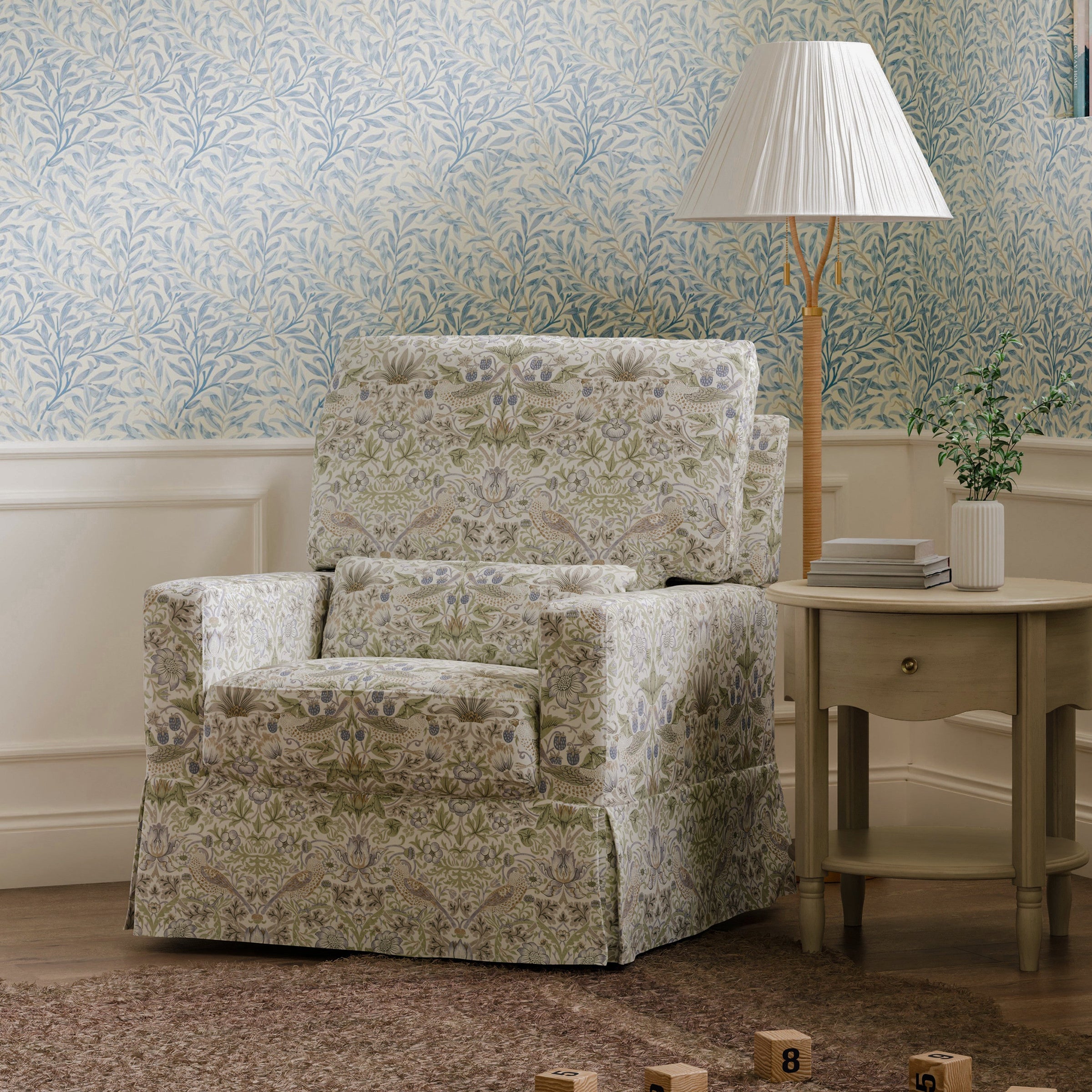 Morris & Co. x Namesake Crawford Pillowback Comfort Swivel Glider