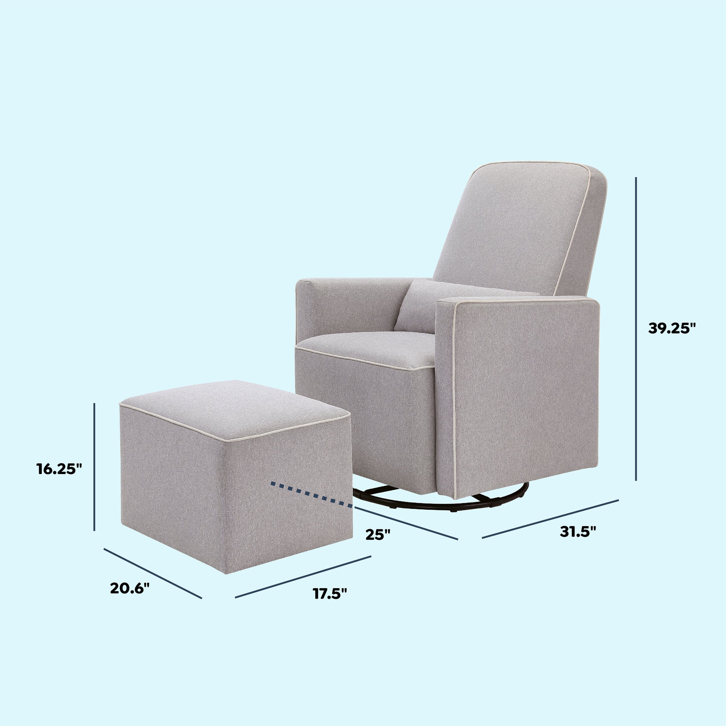 DaVinci Olive Glider and Ottoman