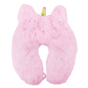 Iscream Unicorn Pink Furry Neck Pillow with Snap Closure