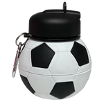 Iscream Soccer Silicone Collapsible Water Bottle