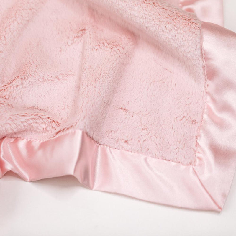 Saranoni Light Pink Lush Satin Border Mini Blanket