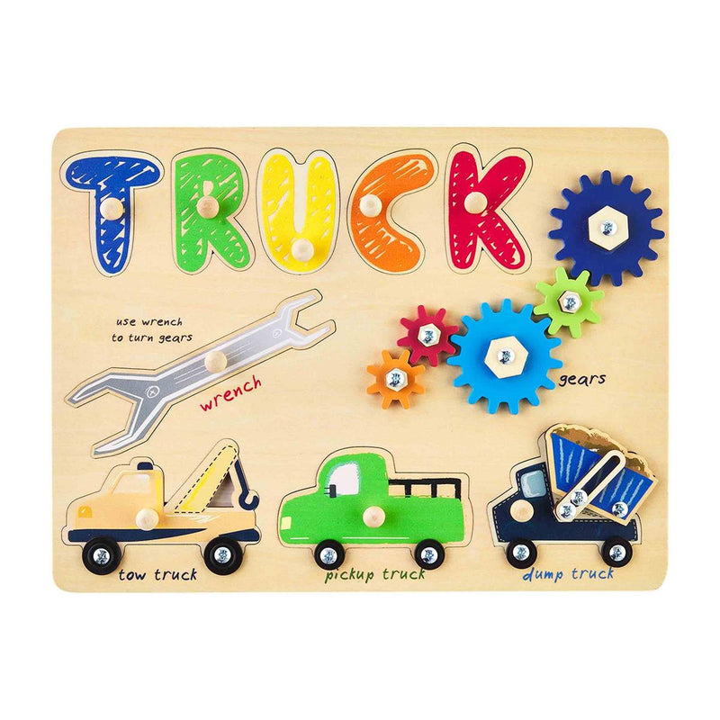 Mud Pie Truck Busy Board Wood Puzzle