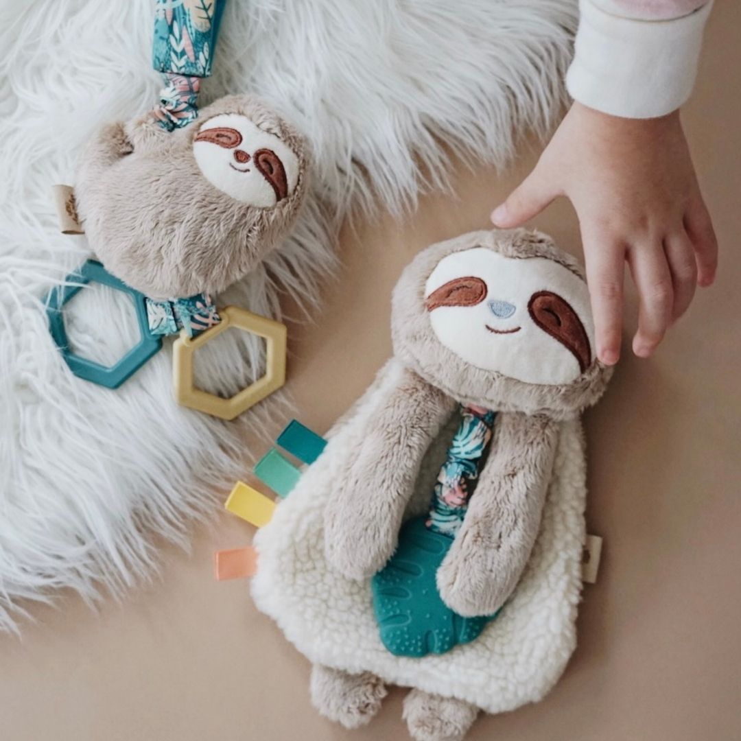 Itzy Ritzy Itzy Lovey Plush and Teether Toy | Peyton the Sloth